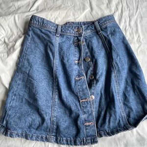 H & M Divided denim button down Jean skirt size 4